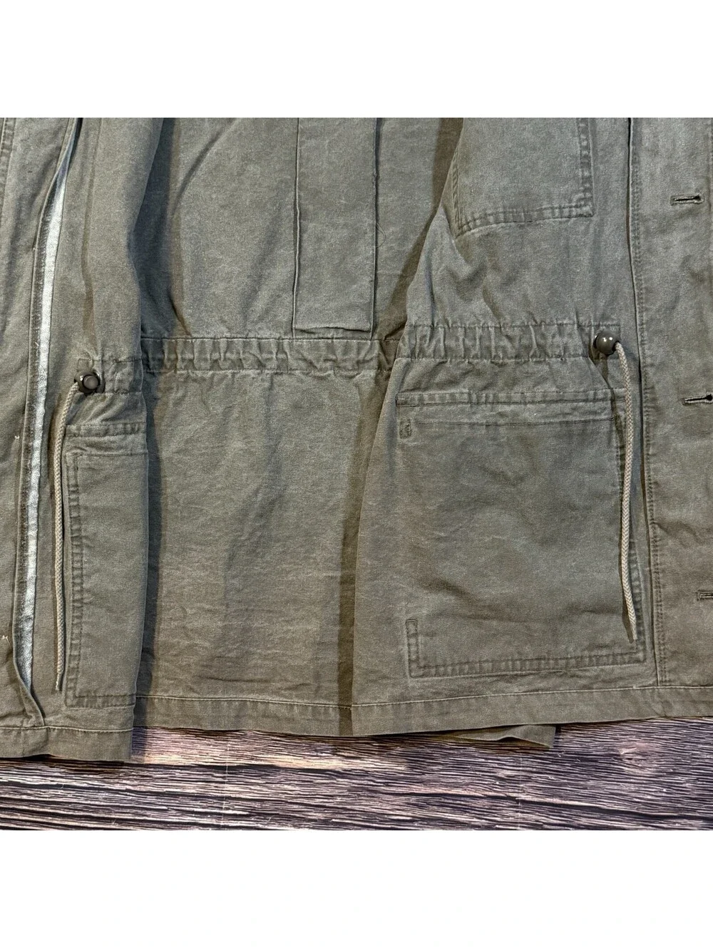 Vintage 90s Eddie Bauer Field Jacket Mens L Olive Green Military Chore Coat